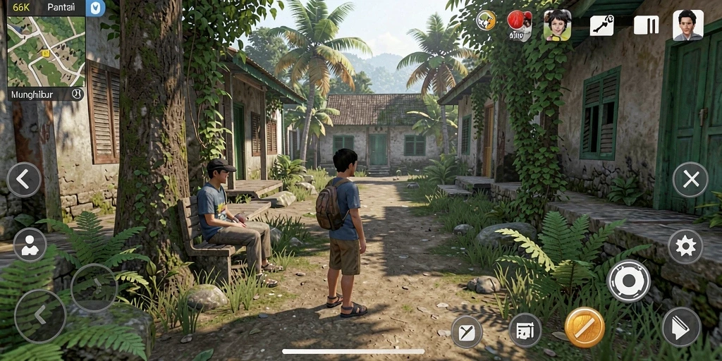 Tampilan gameplay <strong>66K</strong> yang menyenangkan dan penuh warna.
