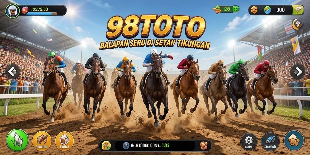 Tampilan menarik dari gameplay Racing di 98TOTO.
