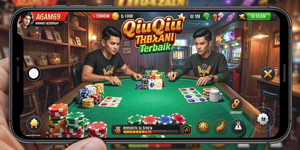 Tampilan gameplay seru saat bermain QiuQiu di AGAM69.