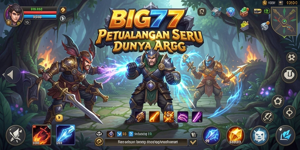 Tampilan gameplay seru dalam dunia ARPG BIG77.