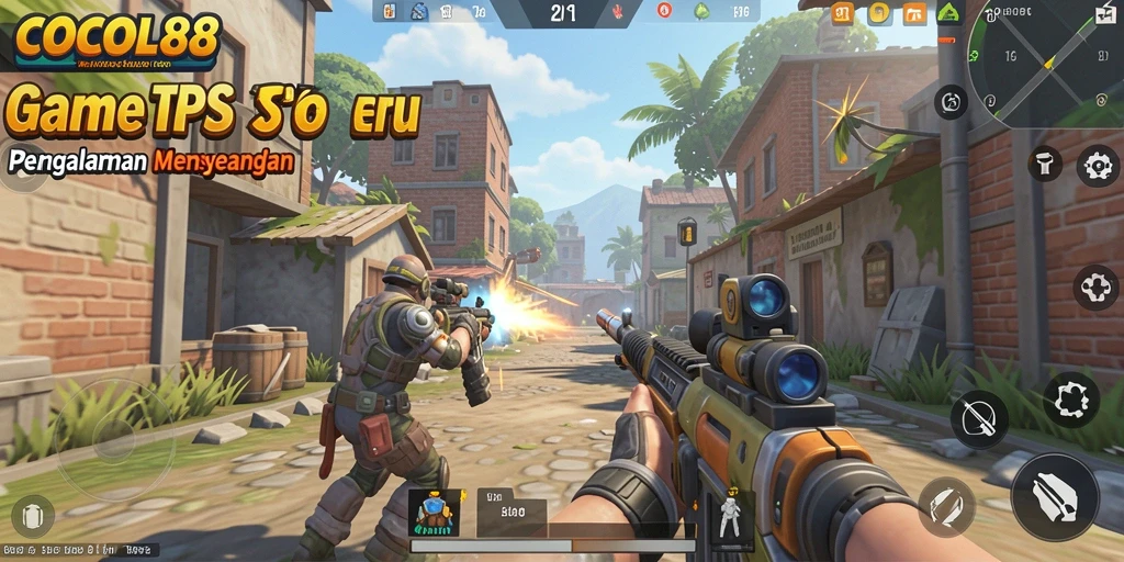 Tangkapan layar gameplay COCOL88 menampilkan aksi tembak-menembak yang intens.