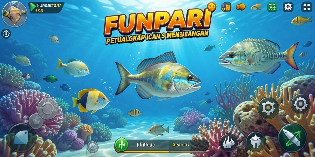 Tangkapan indah di FUNPARI menampilkan ikan berwarna-warni yang memukau.