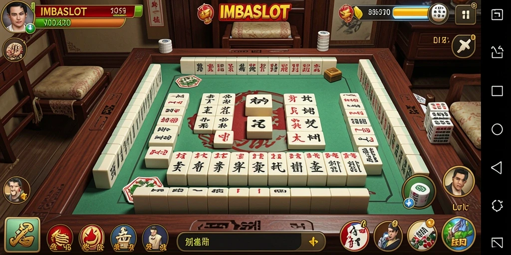Screenshot menampilkan gameplay seru dari IMBASLOT sebagai Mahjong.