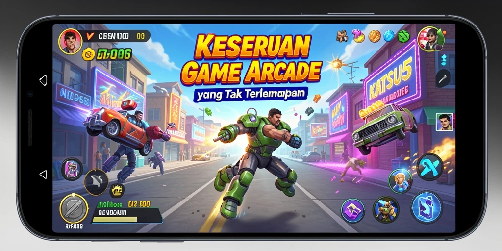 Tampilan gameplay seru dan penuh warna dari KATSU5.
