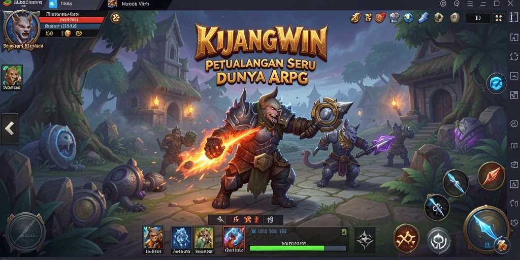 Screenshot gameplay KIJANGWIN dengan aksi seru dalam petualangan ARPG.