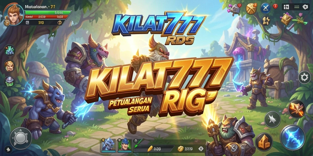 Screenshot gameplay KILAT777 menampilkan karakter dalam aksi bertarung melawan monster.
