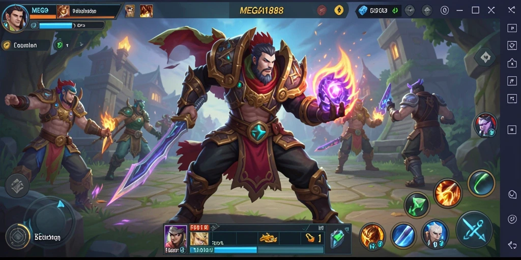 Screenshot gameplay MEGA188 memperlihatkan aksi pertarungan yang mendebarkan di dunia ARPG.