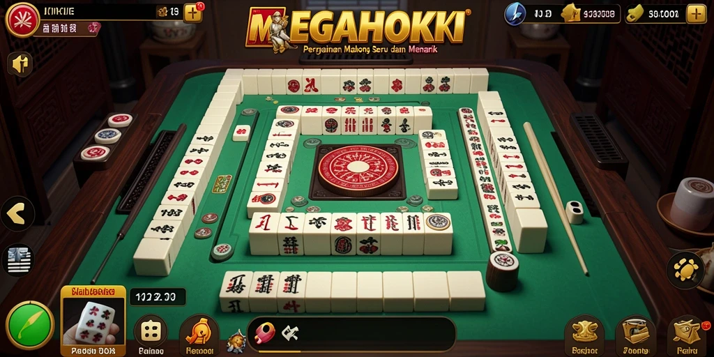 Menampilkan gameplay seru dan tantangan Mahjong di MEGAHOKI.
