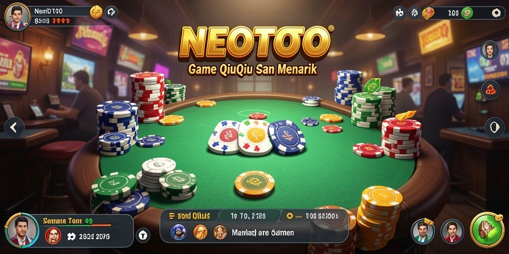 Screenshot gameplay NEOTOTO menunjukkan momen seru permainan QiuQiu.