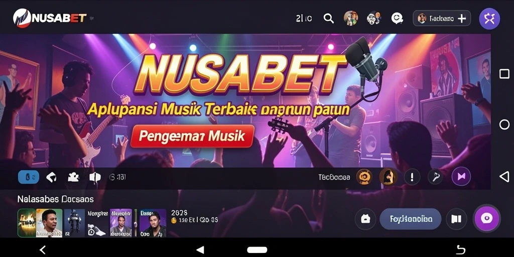 Tampilan gameplay NUSABET yang menarik dengan berbagai pilihan lagu.