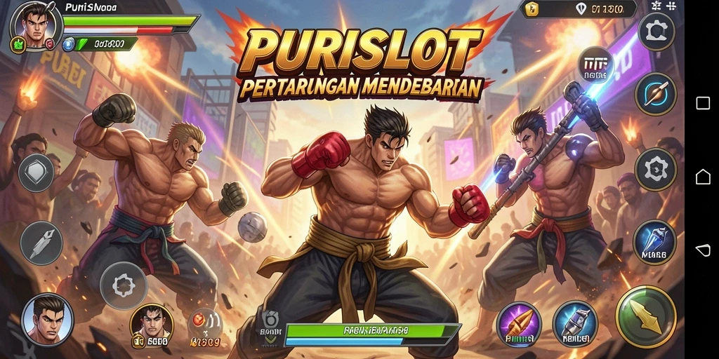 Tangkapan layar internasional dari gameplay Fighting yang mendebarkan.