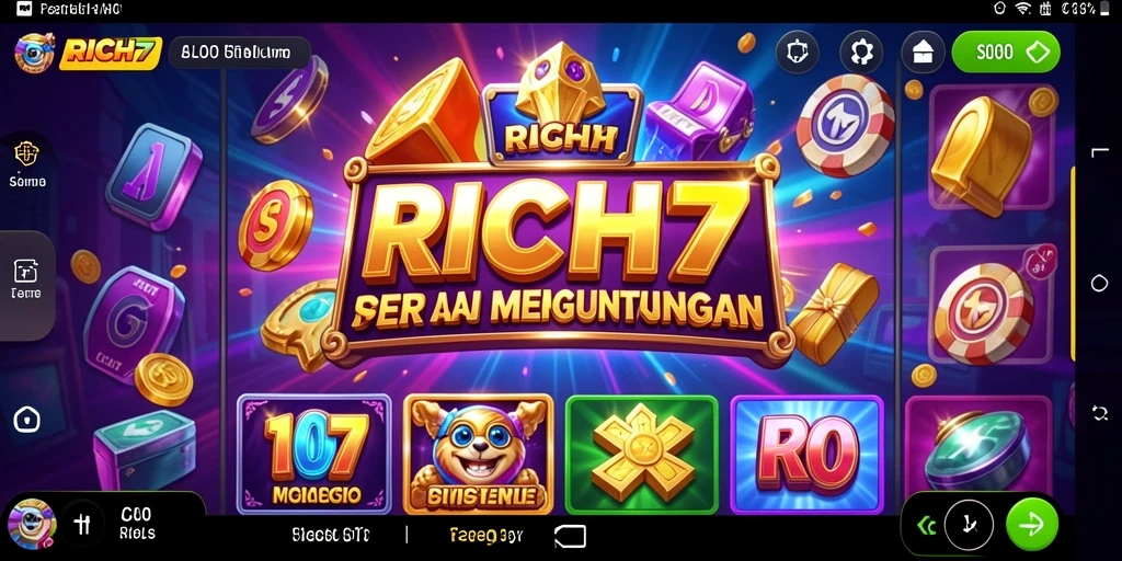 Tampilan menarik dari gameplay Slot RICH7 yang mendebarkan.