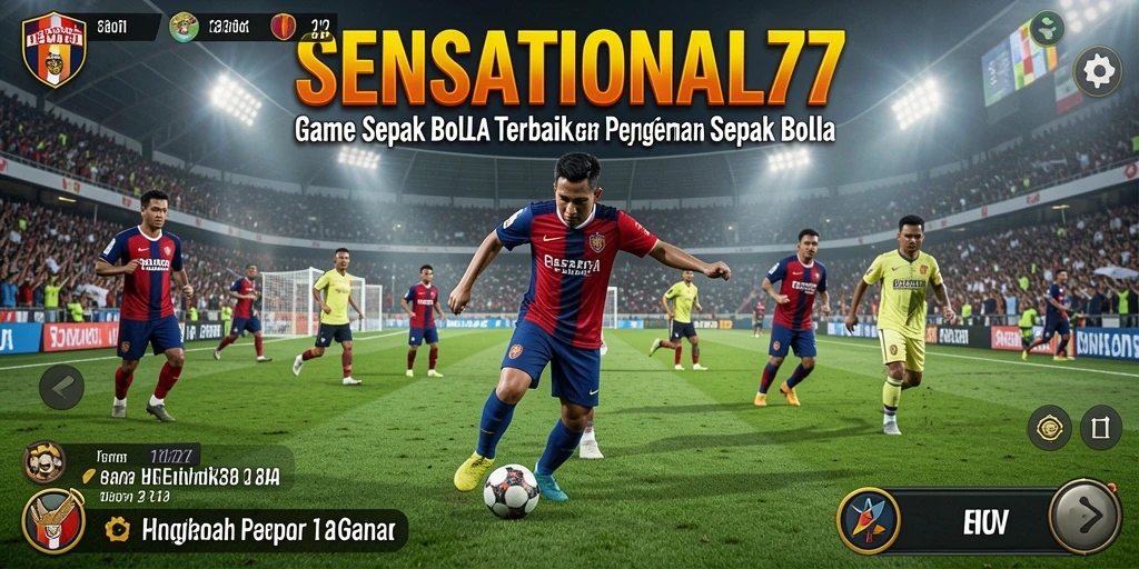 Screenshot gameplay SENSATIONAL77 dengan aksi seru di lapangan.