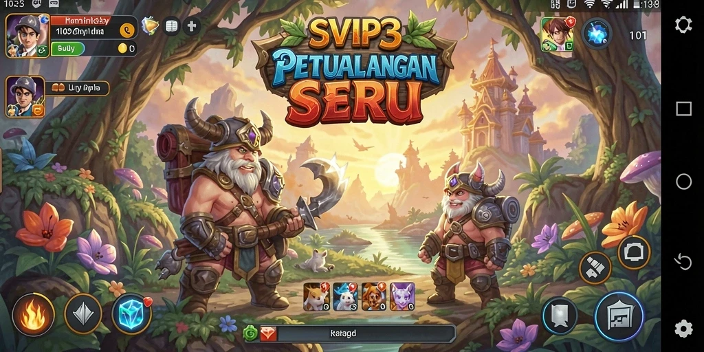 Tampilan utama game SVIP3 menunjukkan aksi petualangan yang mendebarkan.