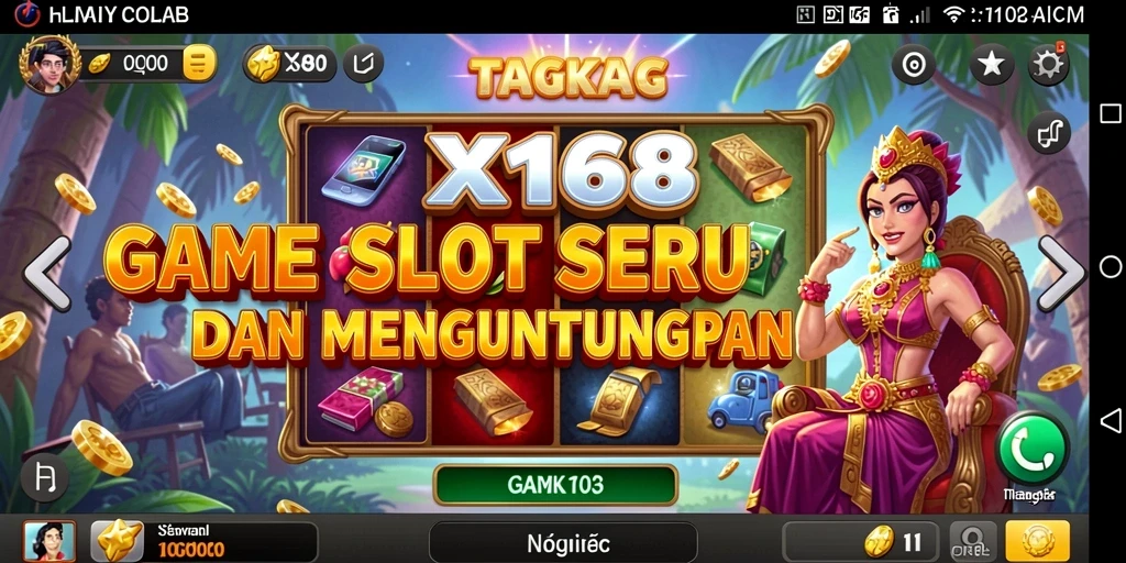 Screenshot gameplay X168 yang menampilkan aksi seru slot.