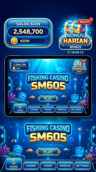 Tampilan aplikasi sm605 yang modern dan mudah digunakan.